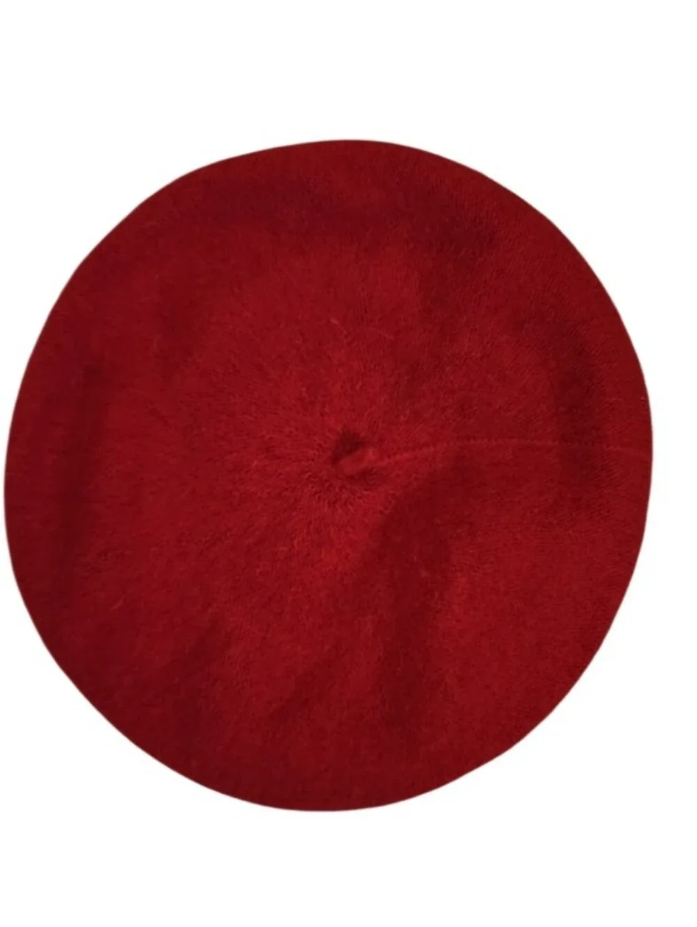 Vintage 1980s Red Wool Beret Hat Classic Parisian French Style